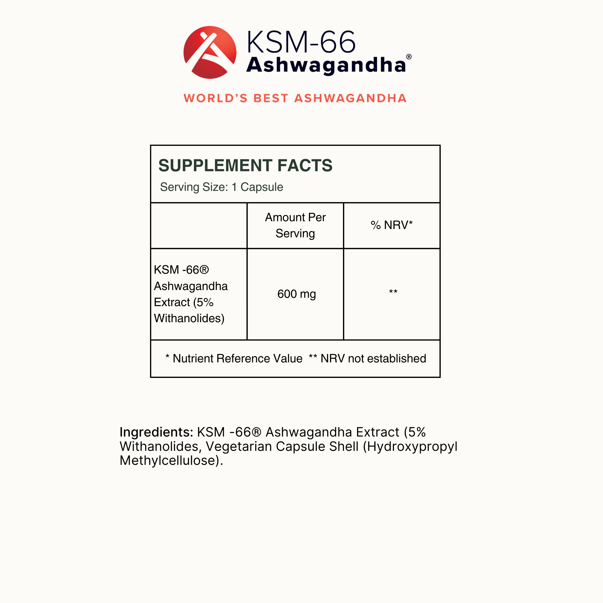 KSM-66 Ashwagandha 600mg