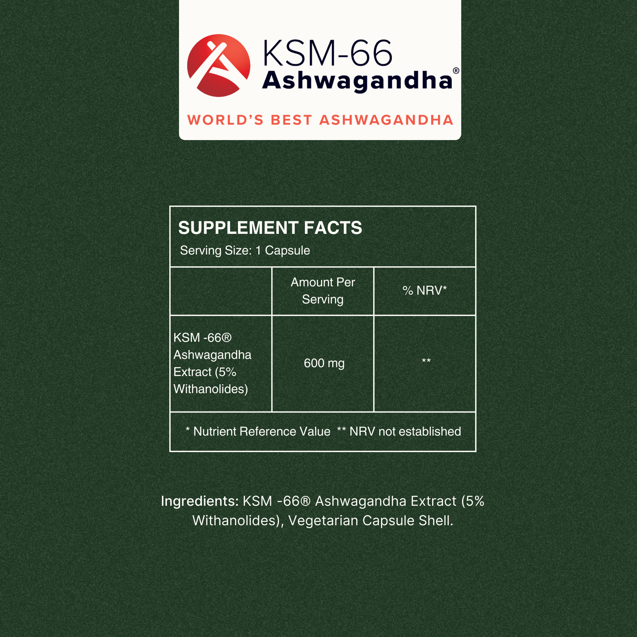 KSM-66 Ashwagandha 600mg