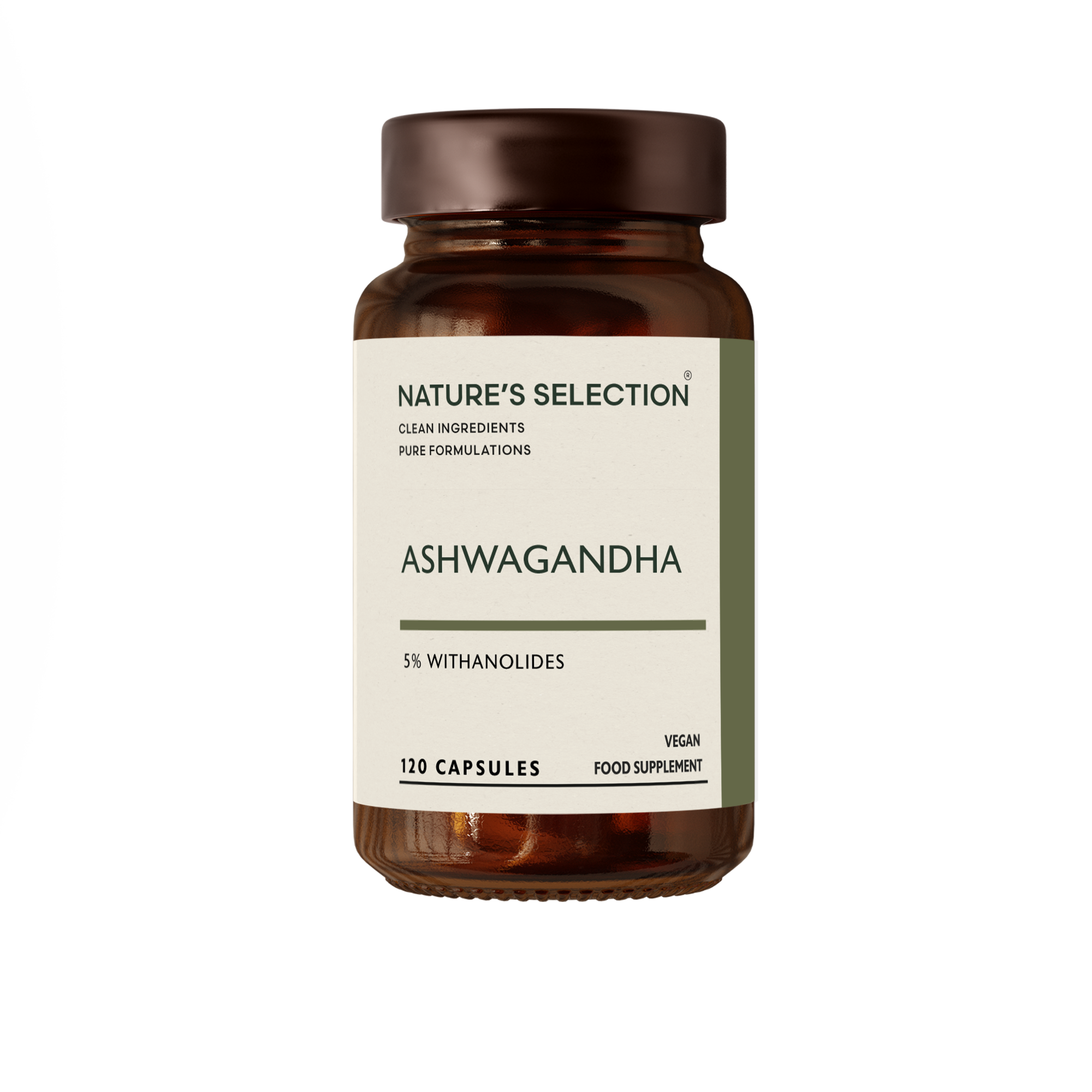 Clean Ashwagandha Capsules 5% Withanolides - Nature's Selection
