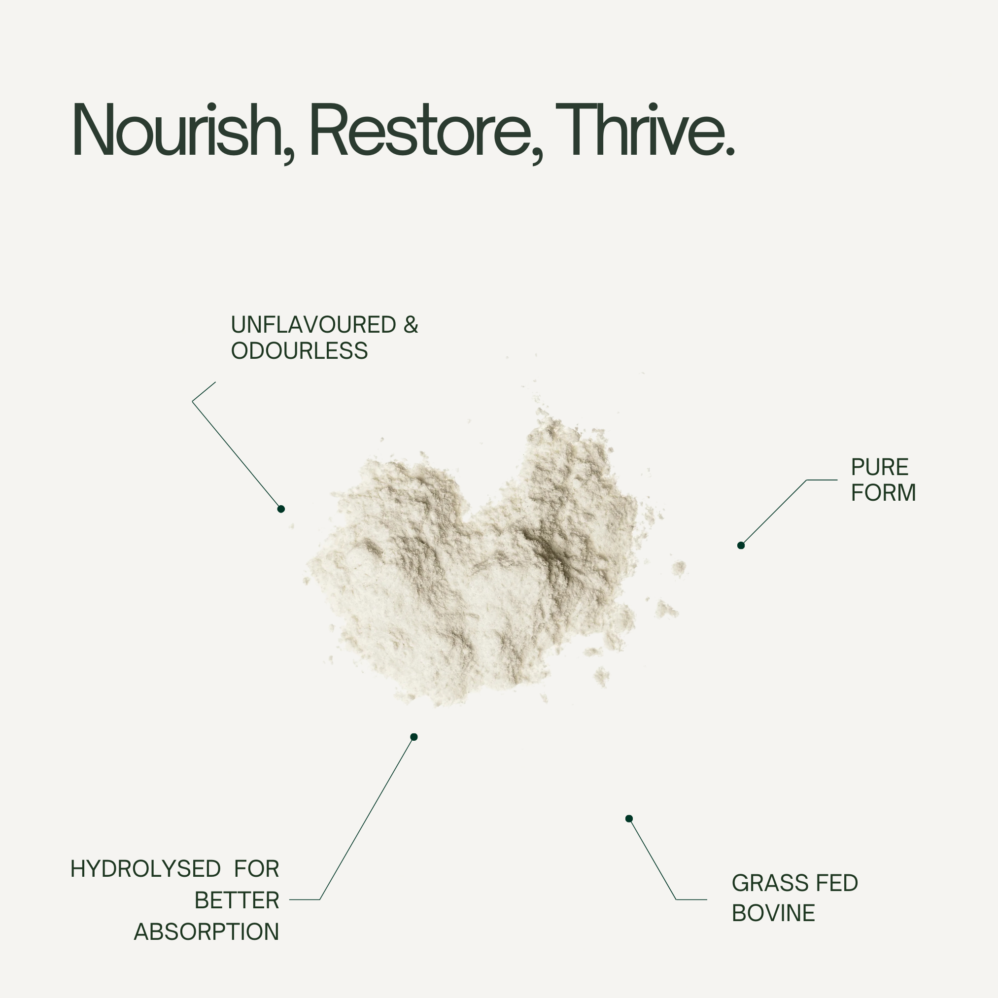 Pure Bovine Collagen Peptides Powder